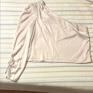 Astr Champagne One-Shoulder Top